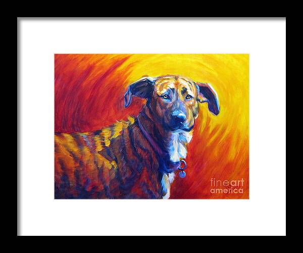 Dog Framed Print featuring the painting Trixie by Pat Burns