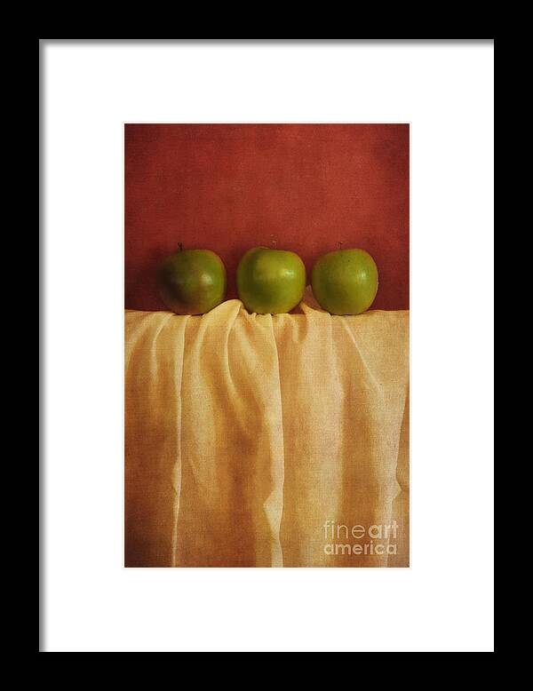 Priska Wettstein Framed Print featuring the photograph Trois Pommes by Priska Wettstein