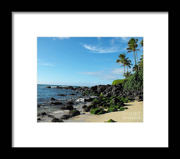 Turtle Beach Framed Print featuring the photograph Turtle Beach Oahu Hawaii by Rebecca Margraf