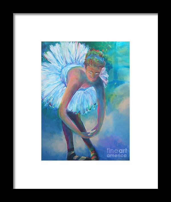 Tutu Framed Print featuring the painting Tutu by Deb Magelssen