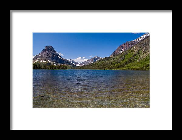 Sinopah Mountain Framed Print featuring the photograph Two Medicine Lake by Steve Stuller