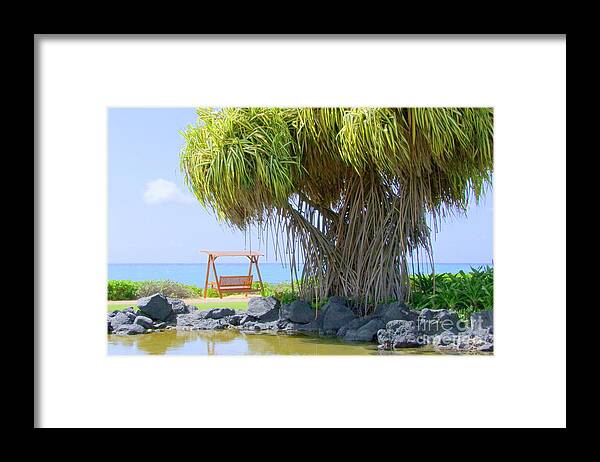 Ocean Framed Print featuring the photograph Under the Hala Tree by Mary Deal