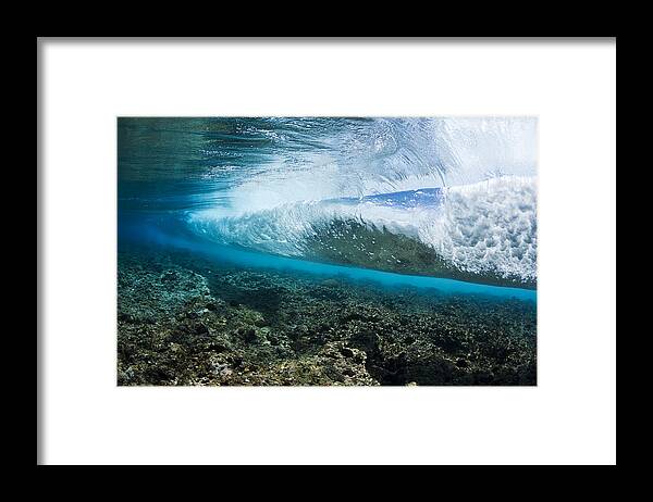 Blue Framed Print featuring the photograph Underwater Wave by Dave Fleetham