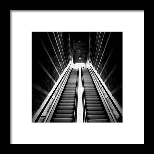 Jj Framed Print featuring the photograph Up We Go! #blackandwhite #bw #stairs by Mary Carter