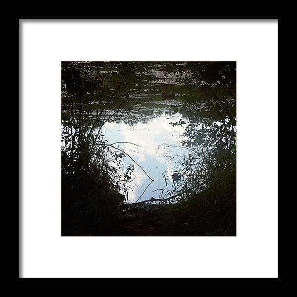  Framed Print featuring the photograph Upside Down Sky In Pond, Nature, Surreal by Kln Sink