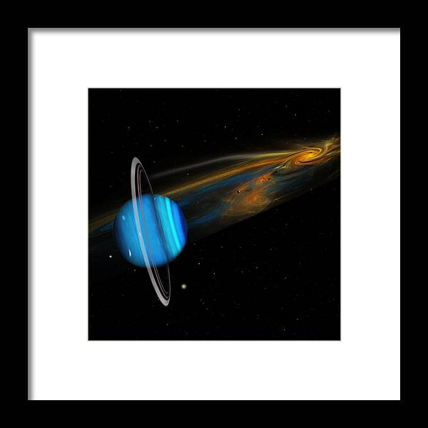 Abstract Framed Print featuring the digital art Uranus by Gordon Engebretson