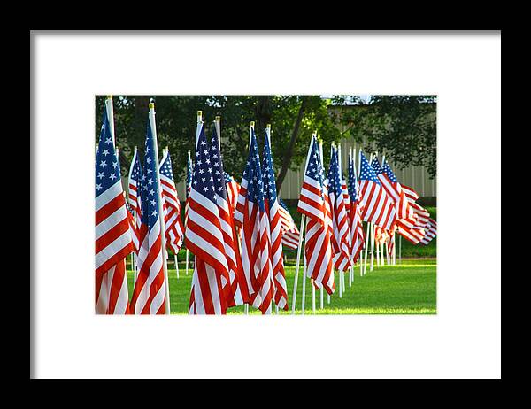 Usa Framed Print featuring the photograph USA Flags 26 by Kristy Jeppson