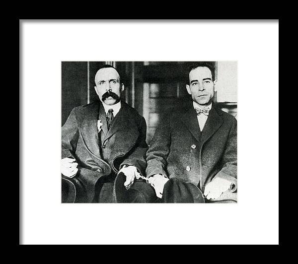 Man Framed Print featuring the photograph Vanzetti And Sacco by Science Source