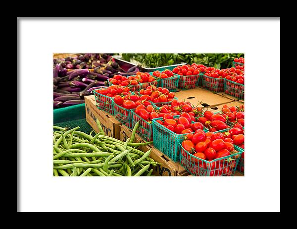 Tomatoes Framed Print featuring the photograph Vegetables Farmers Market by Dina Calvarese