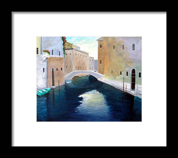 Venice Italy Paintings Framed Print featuring the painting Venice Water Dance by Larry Cirigliano