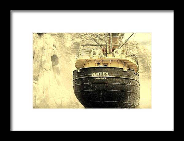 Ship Framed Print featuring the photograph Venture by Sophie Vigneault