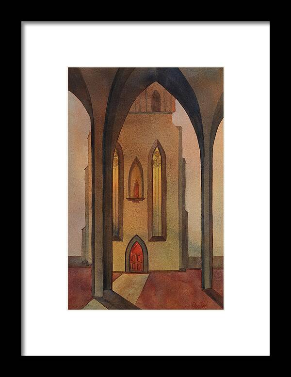 Watercolor Framed Print featuring the painting Vespers by Johanna Axelrod