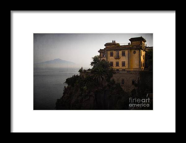 Sorrento Framed Print featuring the photograph Vesuvius from Sorrento by Doug Sturgess