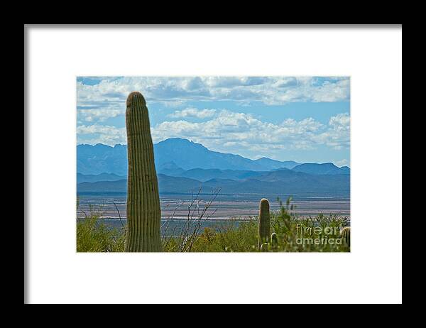 Desert Framed Print featuring the photograph View Across the Desert by Bob and Nancy Kendrick