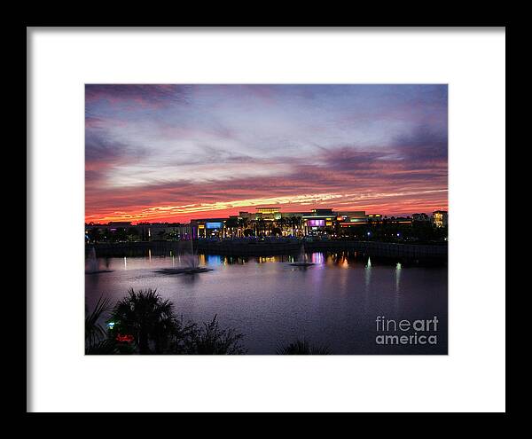 2011 Framed Print featuring the photograph Sunset Palm Beach Florida by Ginette Callaway