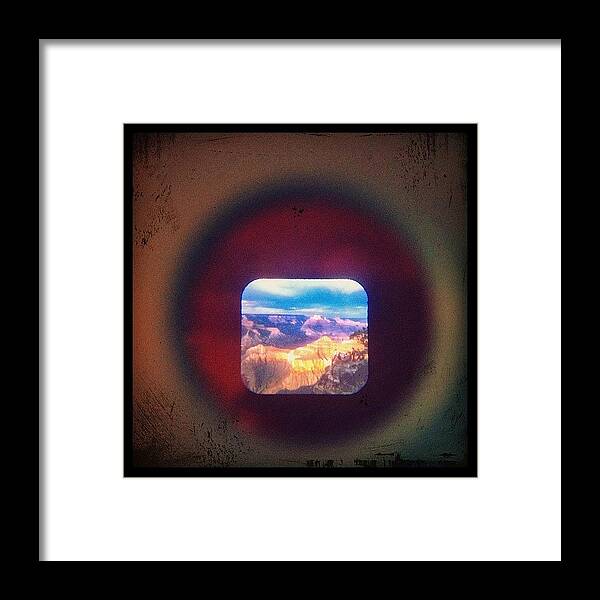 Navema Framed Print featuring the photograph View-master Grand Canyon Yavapal Point by Natasha Marco