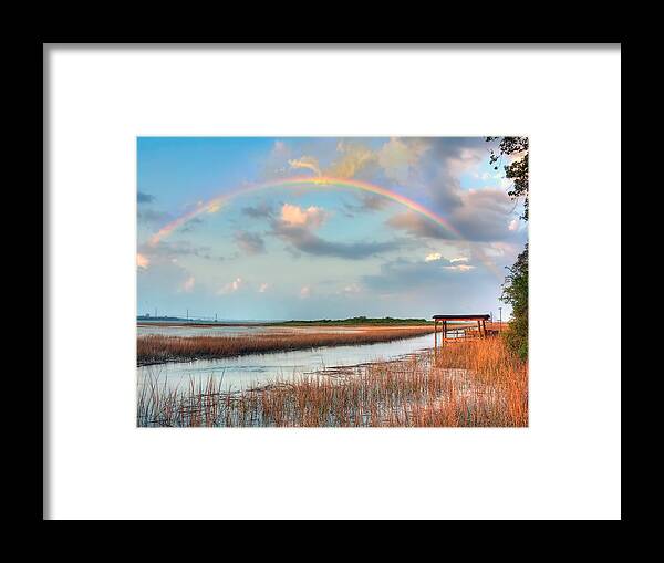  Framed Print featuring the photograph View of Charleston Rainbow by Jenny Ellen Photography