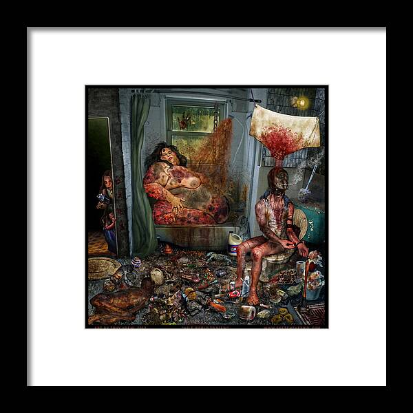 The Mung Framed Print featuring the mixed media Vile World to View by Tony Koehl