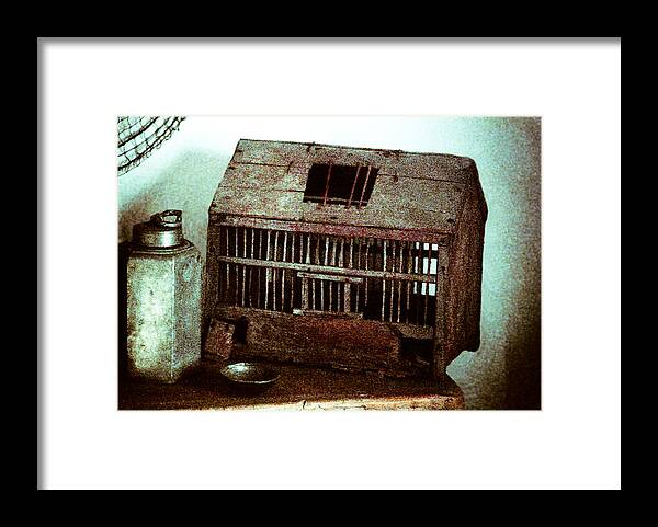 Bird Cage Framed Print featuring the photograph Vintage bird cage by Emanuel Tanjala