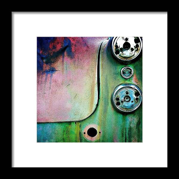 Vintagecar Framed Print featuring the photograph Vintage Car Detail by Felice Willat