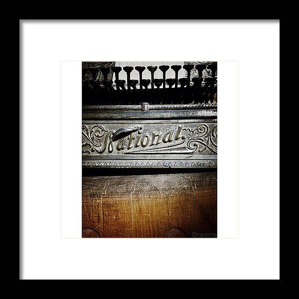 Antique Framed Print featuring the photograph Vintage Cash Register by Natasha Marco