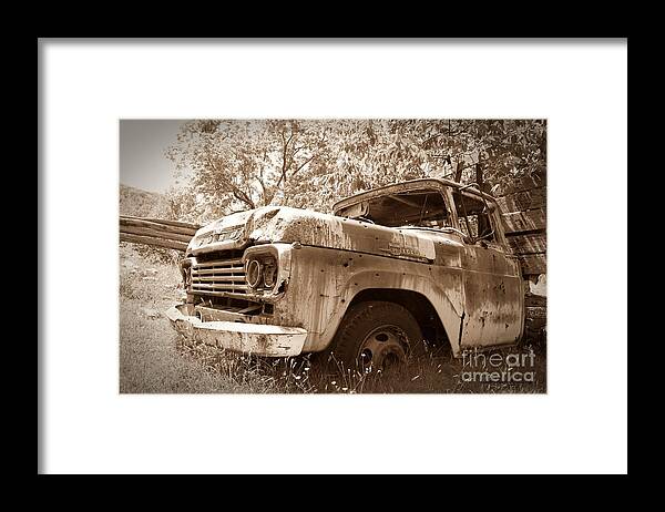 Truck Framed Print featuring the photograph Vintage Ford Truck 3 by Laurinda Bowling