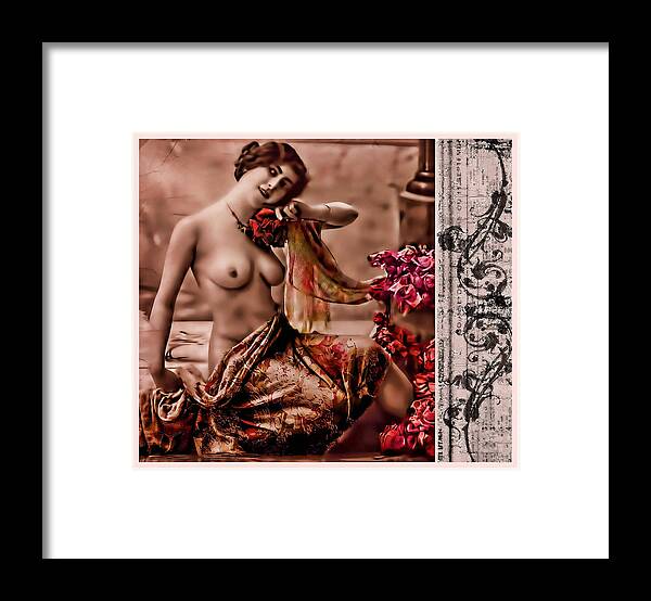 Vintage Framed Print featuring the photograph Vintage Muse by Mary Morawska
