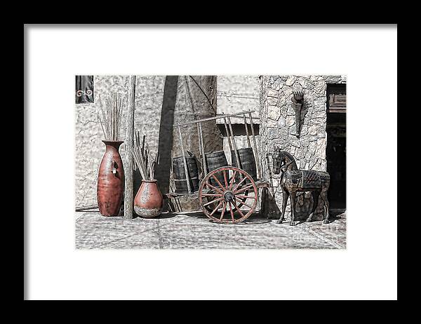 Architectural Framed Print featuring the photograph Vintage Museum Display by Lawrence Burry