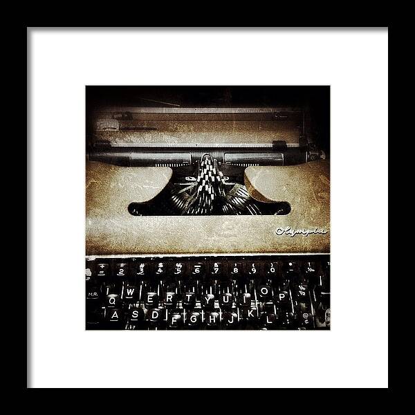 Teamrebel Framed Print featuring the photograph Vintage Olympia Typewriter by Natasha Marco