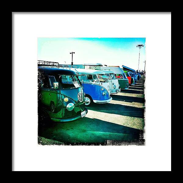 Bus Framed Print featuring the photograph #vw #volkswagon #bus #buses by Exit Fifty-Seven