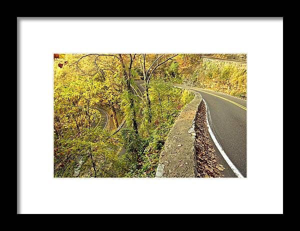 W Road Framed Print featuring the photograph W Road in Autumn by Tom and Pat Cory