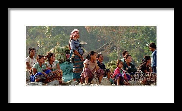 Mekong Framed Print featuring the photograph Waiting on the Mekong by Bob Christopher