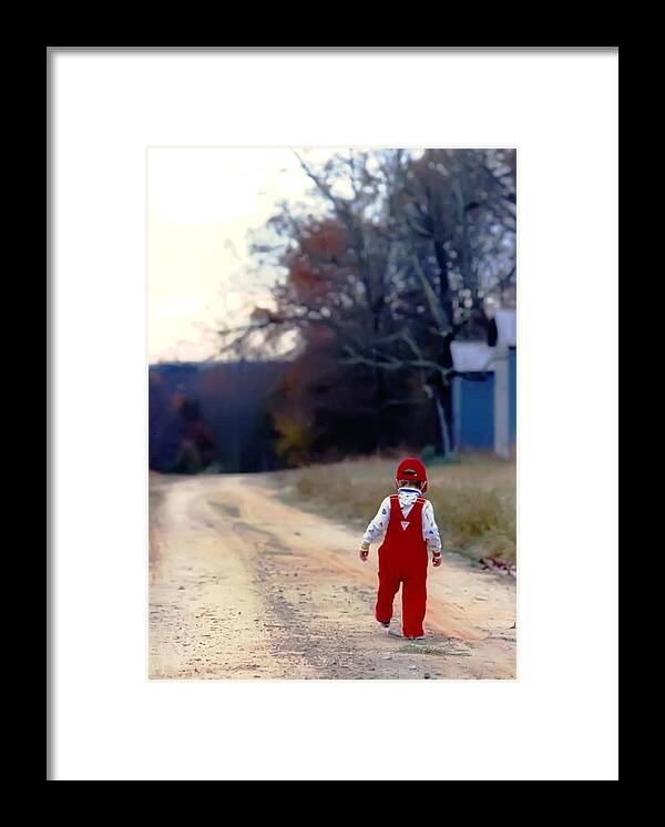 Country Framed Print featuring the photograph Walking on PawPaw's Road by KG Thienemann