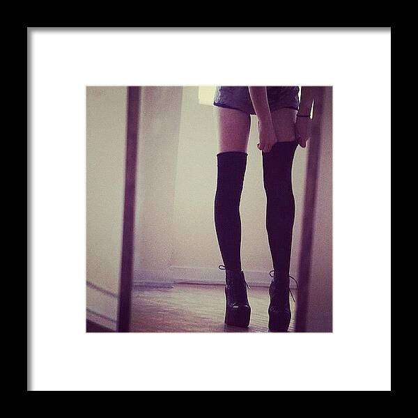  Framed Print featuring the photograph Wanna Put A Face To These Legs!? Follow by Paul Steward