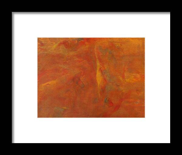 Orange Framed Print featuring the mixed media Warmth by Aimee Bruno
