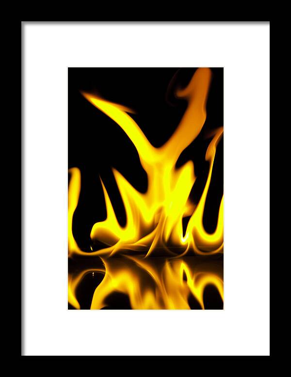 Abstract Framed Prints Framed Print featuring the photograph Waster and Fire by M K Miller