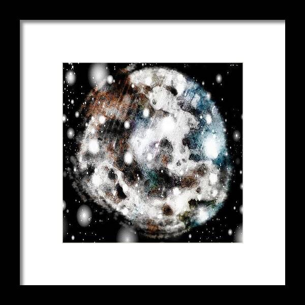 Abstract Framed Print featuring the photograph watch Out Earth...winter Is by Carrie Mroczkowski