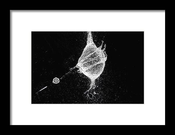 High Speed Photography Framed Print featuring the photograph Water dart 01 by Kevin Chippindall