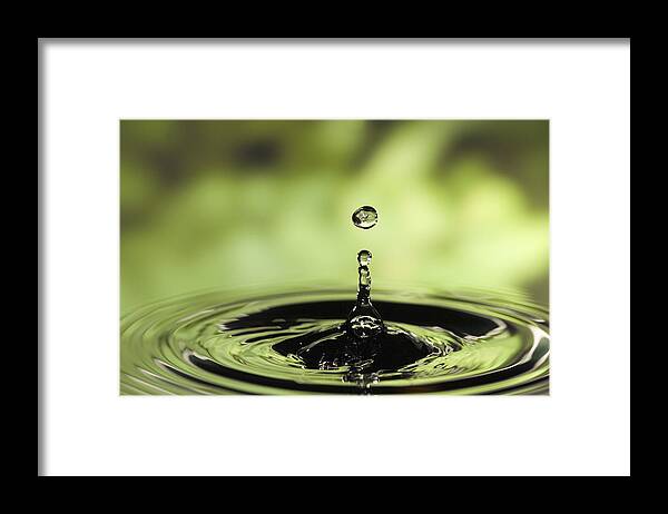 00620286 Framed Print featuring the photograph Water Drop and Ripples by Michael Durham