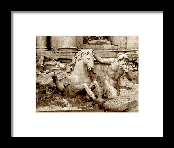 Water Framed Print featuring the photograph Water Stallion by Roberto Alamino