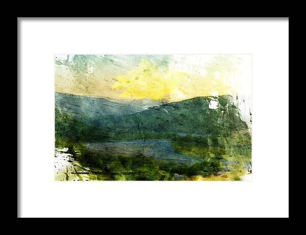 Home Framed Print featuring the digital art Watercolor Homeland by Andrea Barbieri