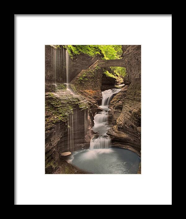 Watkins Glen Framed Print featuring the photograph Watkins Glen Gorge by Cindy Haggerty
