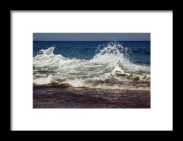 Wave Framed Print featuring the photograph Waves In Motion by Nick Shirghio