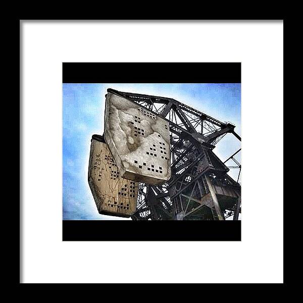 Chicagood Framed Print featuring the photograph Weight! #steelbridge #concrete #steel by James Roach