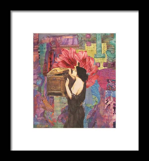 Collage Framed Print featuring the mixed media What If by Kanchan Mahon
