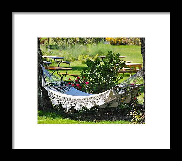 Hammock Framed Print featuring the photograph When the Livin' Is Easy by Mary McAvoy