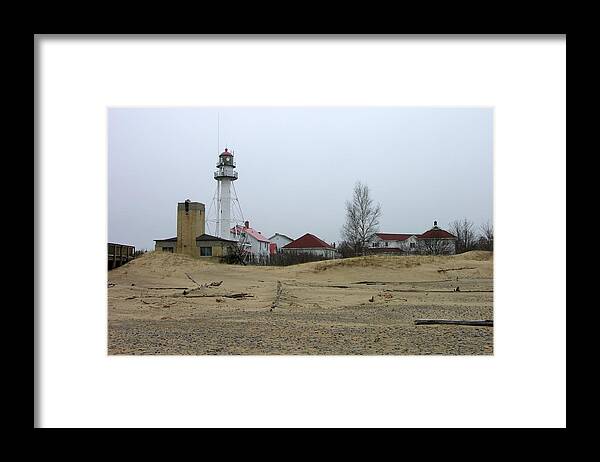 Whitefish Point Light Station Framed Print featuring the photograph Whitefish Point Light Station by Keith Stokes