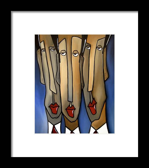 Pop Art Framed Print featuring the painting Who's The Boss by Tom Fedro
