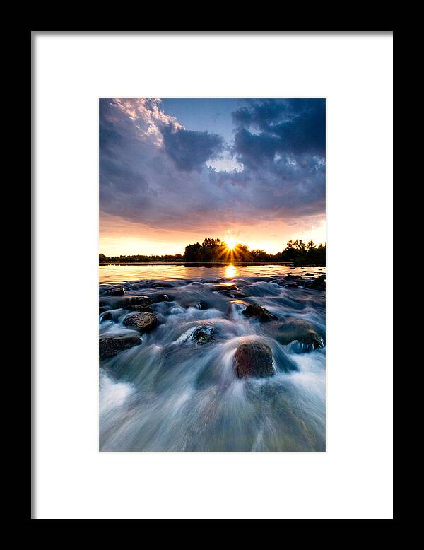 Landscape Framed Print featuring the photograph Wild river by Davorin Mance