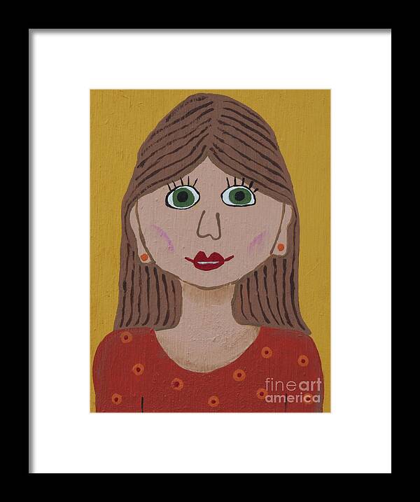 Portrait Framed Print featuring the painting Wild Woman One by Marilyn West